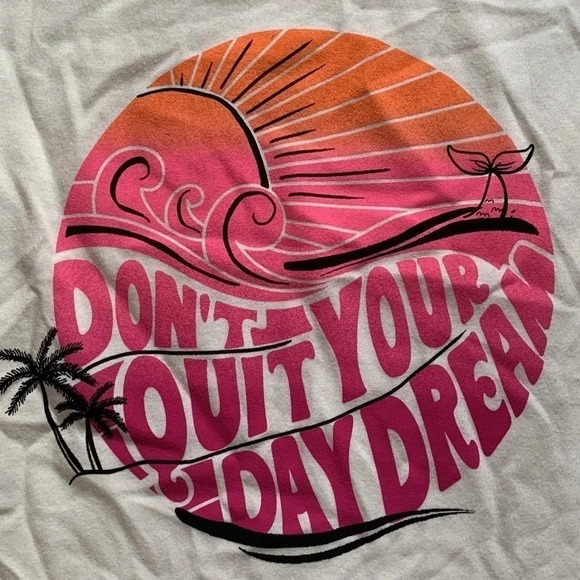 Thereabouts White Graphic Tank Tee Size Large - Picture 2 of 5